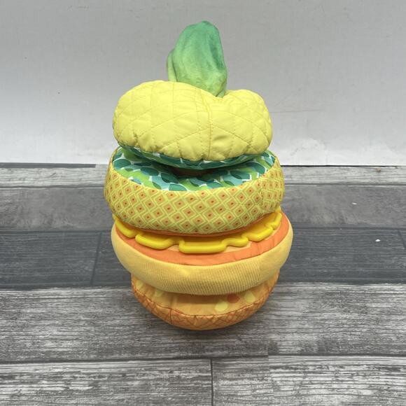 Melissa & Doug Multi-Sensory Pineapple Soft Stacker Infant Toy. Used. {KK}. - Picture 4 of 16